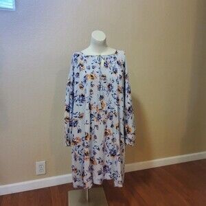 Roaman's Floral Pleated Dress Size 20W
